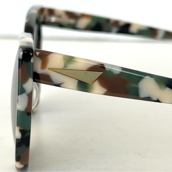 PRISM Italy Mirror Gray Lenses Cat Eye Camouflage Frame Acetate Sunglasses - Picture 7 of 13